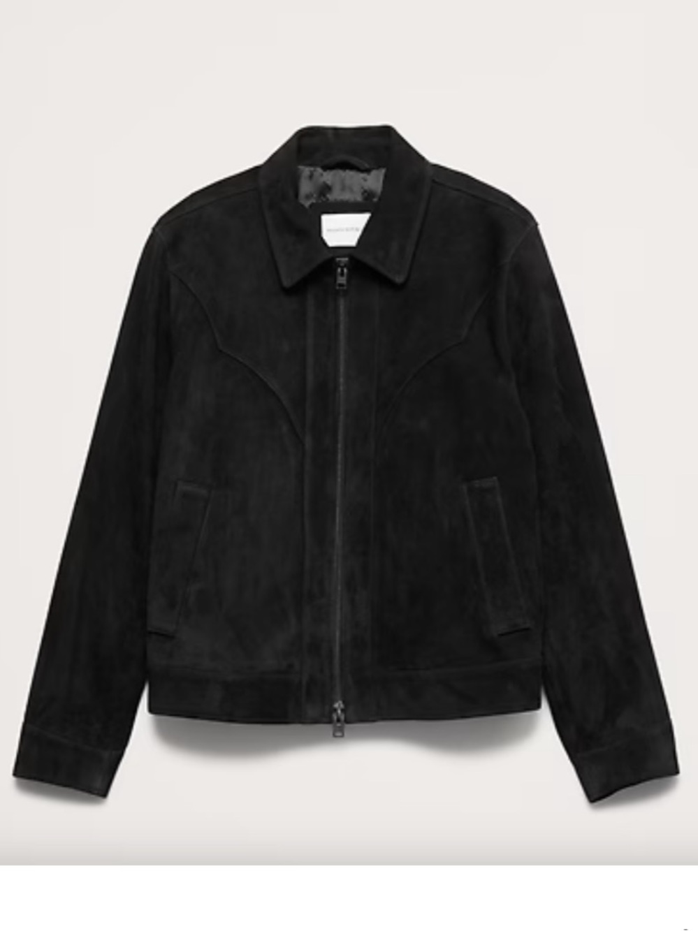 Vintage Knightsbridge Black Suede Leather Moto Bomber Jacket Biker Motorcycle